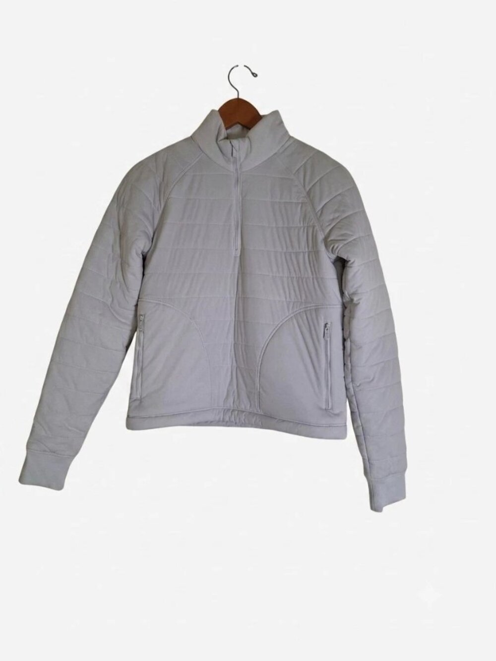 Lululemon Dynamic Movement Half-Zip Quilted Gray Jacket Size 4